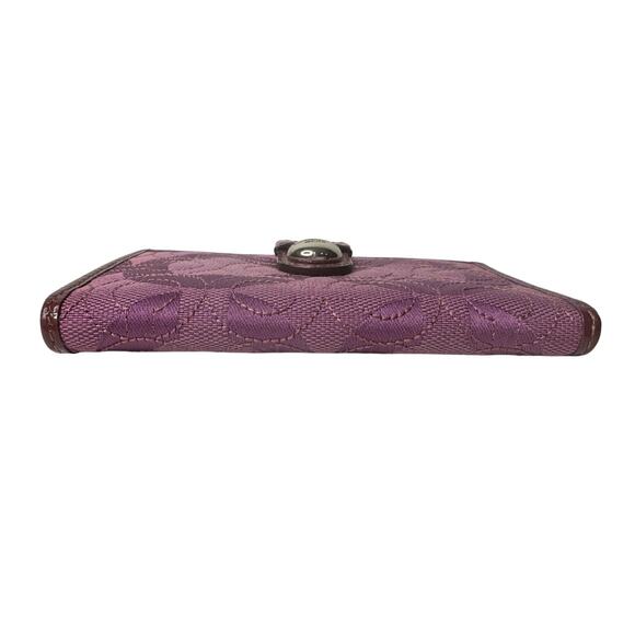 Coach Gramercy Op Art Embroidered Card Wallet Purple / Lilac - Picture 5 of 10